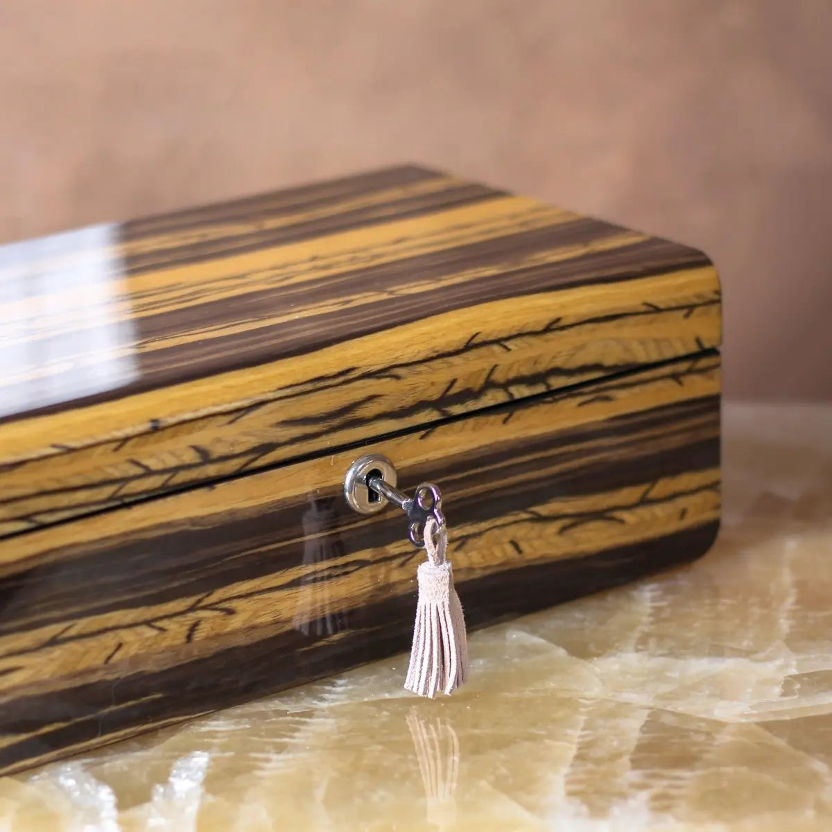 Storage Box Elegance Time Piece/Jewel Box With Lock - Daamaira Home and Living Ltd