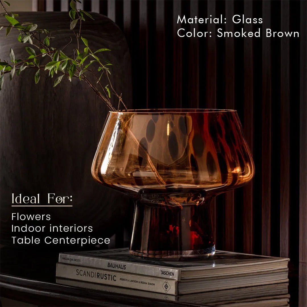 Vases Elysian Stout Glass Vase - Daamaira Home and Living Ltd
