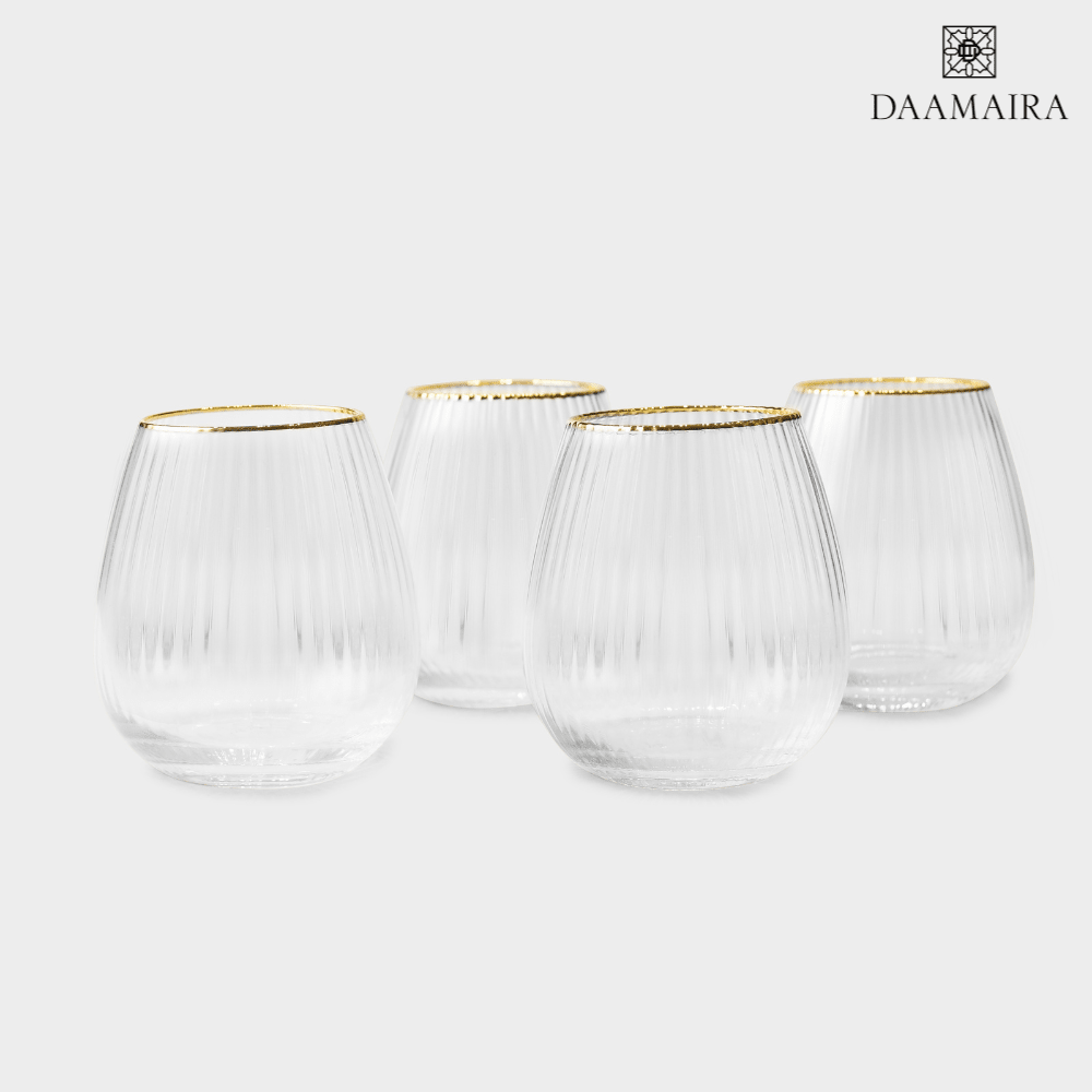 Drinking Glasses Finesse Set Of 4 Bourgogne Glasses - Daamaira Home and Living Ltd