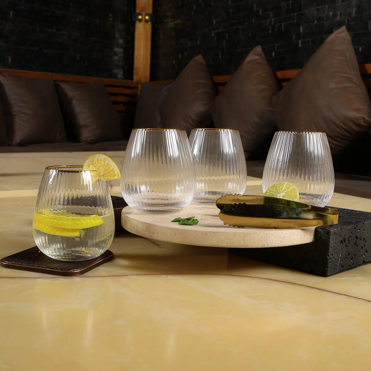 Drinking Glasses Finesse Set Of 4 Bourgogne Glasses - Daamaira Home and Living Ltd