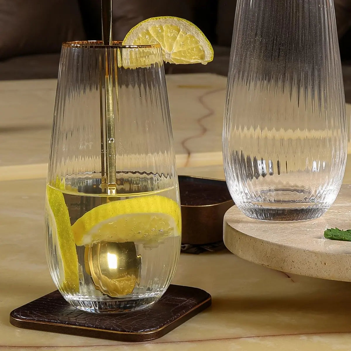 Drinking Glasses Finesse Set Of 4 Long Drink Glasses - Daamaira Home and Living Ltd