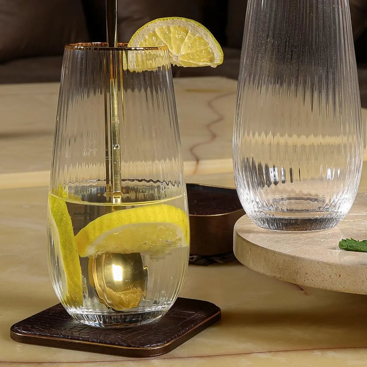 Drinking Glasses Finesse Set Of 4 Long Drink Glasses - Daamaira Home and Living Ltd
