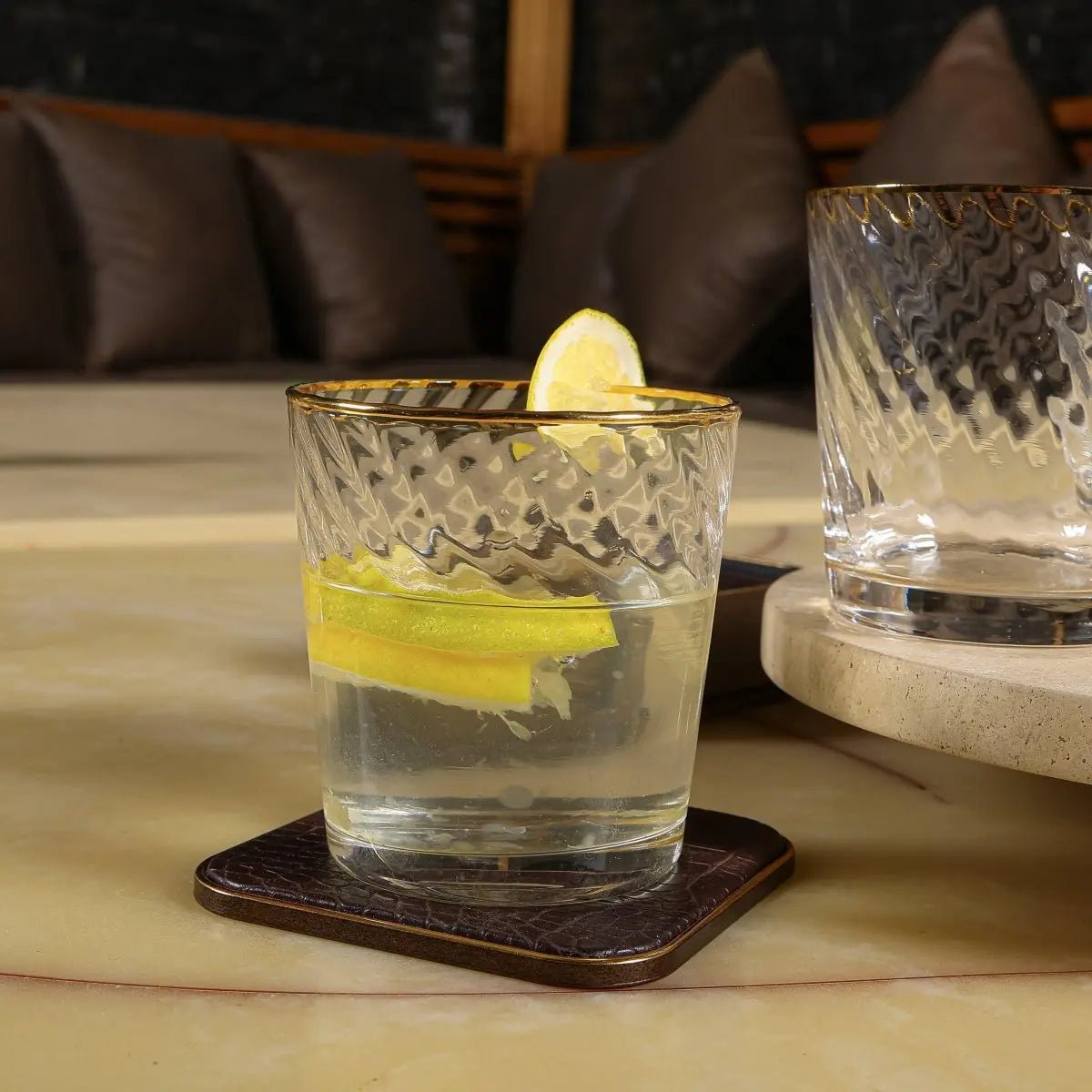 Drinking Glasses Finesse Set Of 4 Whiskey Glasses - Daamaira Home and Living Ltd