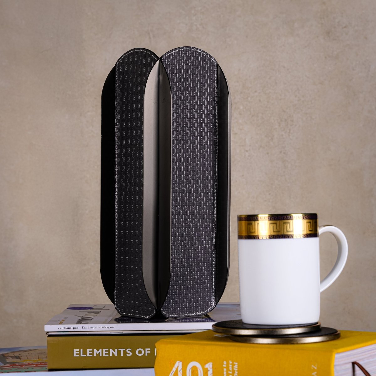 Vases Geometric Smoke Grey Luxury Glass Vase - Daamaira Home and Living Ltd