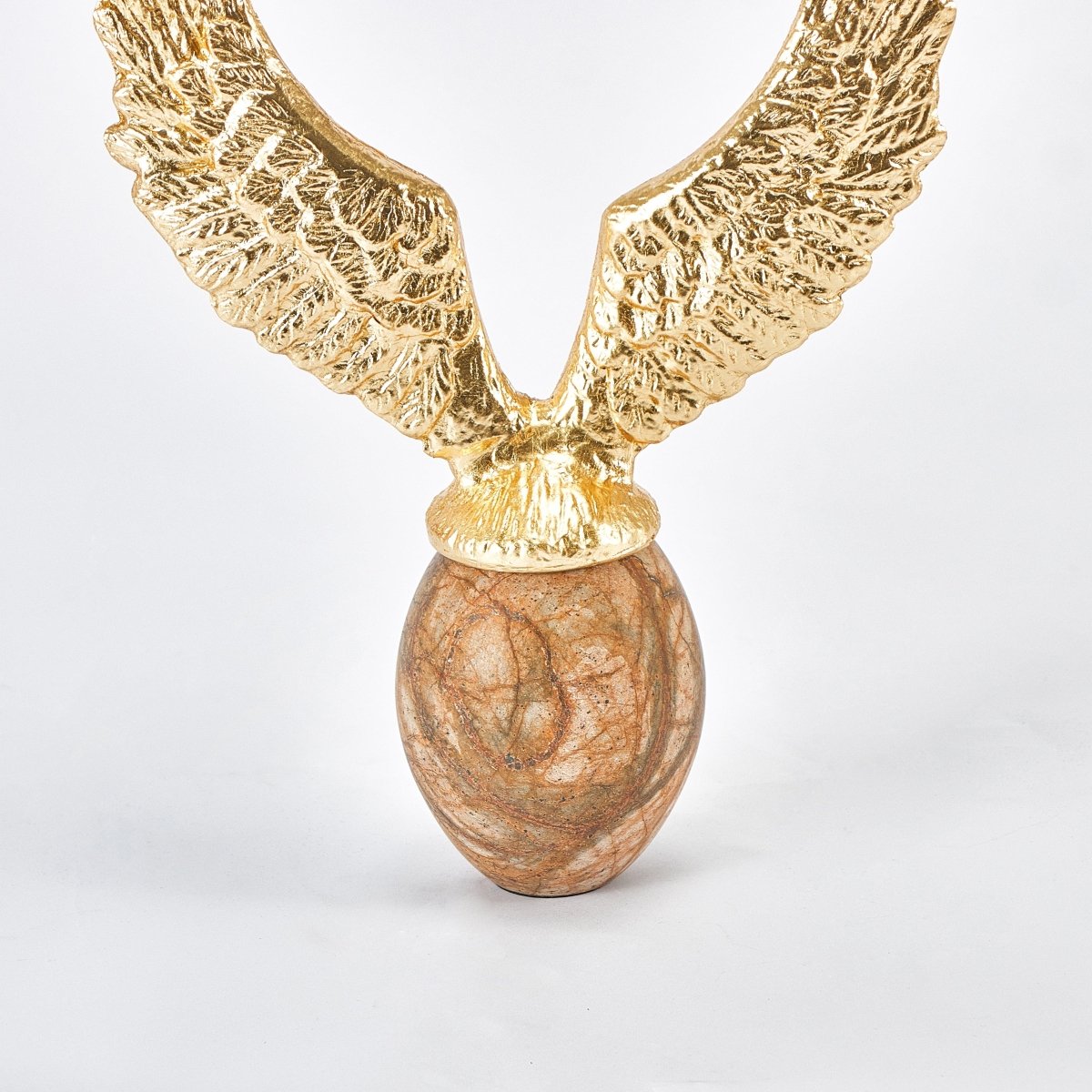 Sculptures & Figurines Golden Flying Egg Sculpture - Daamaira Home and Living Ltd
