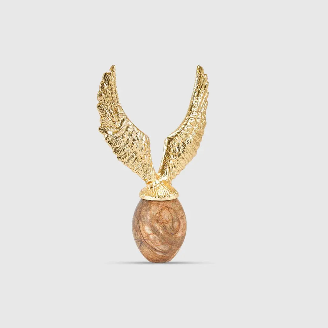 Sculptures & Figurines Golden Flying Egg Sculpture - Daamaira Home and Living Ltd