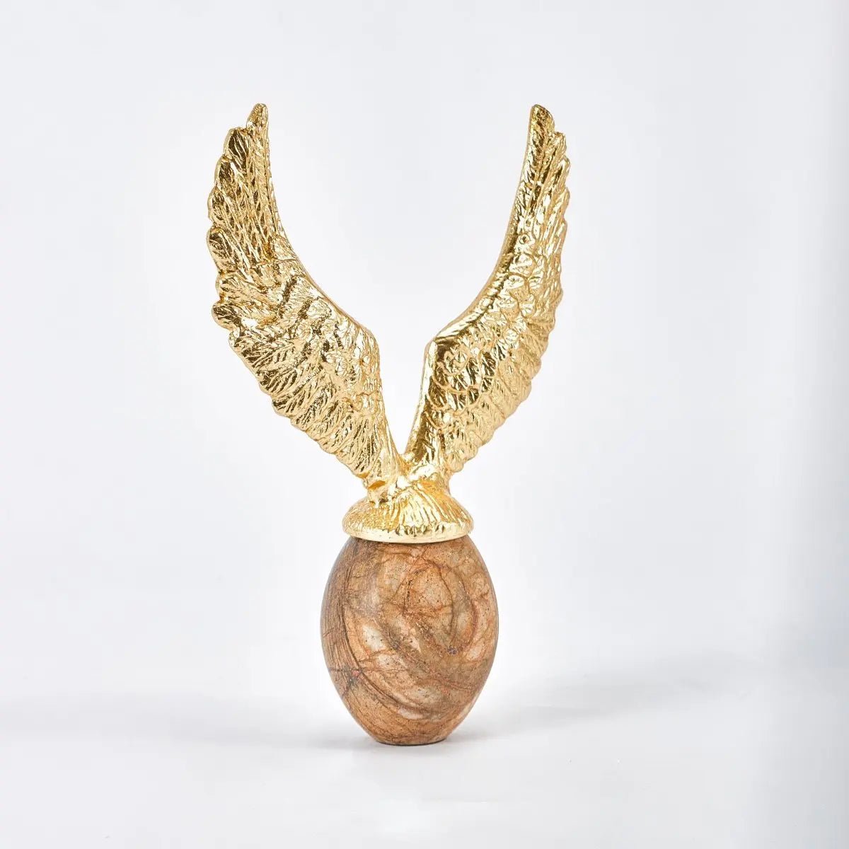 Sculptures & Figurines Golden Flying Egg Sculpture - Daamaira Home and Living Ltd