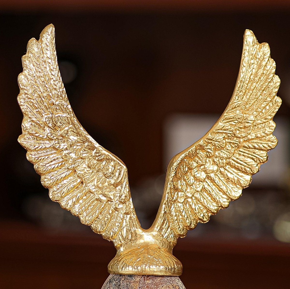 Sculptures & Figurines Golden Flying Egg Sculpture - Daamaira Home and Living Ltd