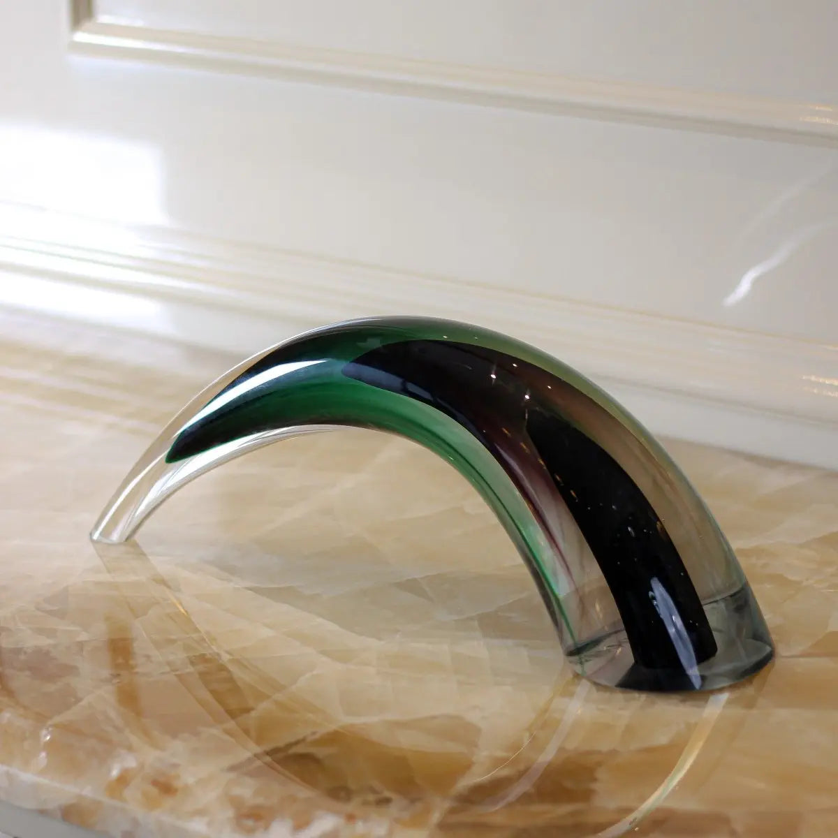 Decor Objects Green Wave Sculpture - Daamaira Home and Living Ltd