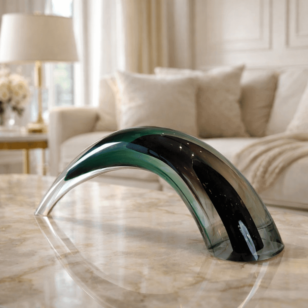 Decor Objects Green Wave Sculpture - Daamaira Home and Living Ltd
