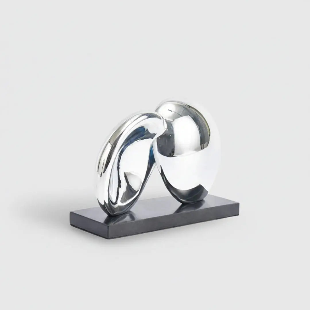 Sculptures & Figurines Intersecting Silver Decor Object - Daamaira Home and Living Ltd