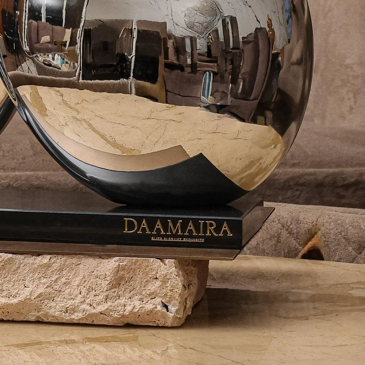 Sculptures & Figurines Intersecting Silver Decor Object - Daamaira Home and Living Ltd