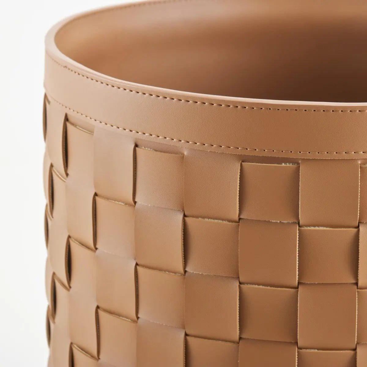 Wicker Storage Box Leather Storage Basket With Lid - Daamaira Home and Living Ltd