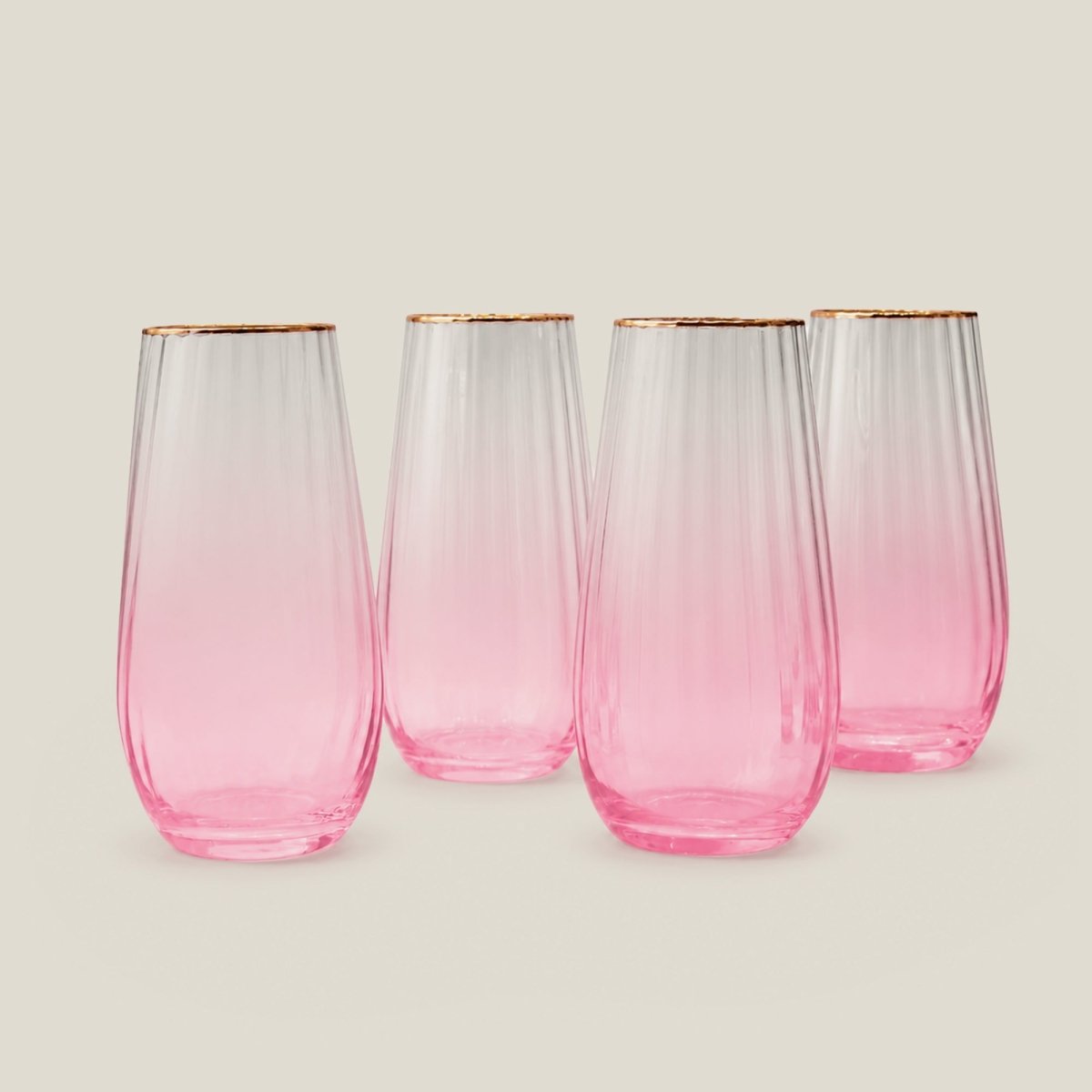 Drinking Glasses Lush Set Of 4 High Ball Glasses - Daamaira Home and Living Ltd