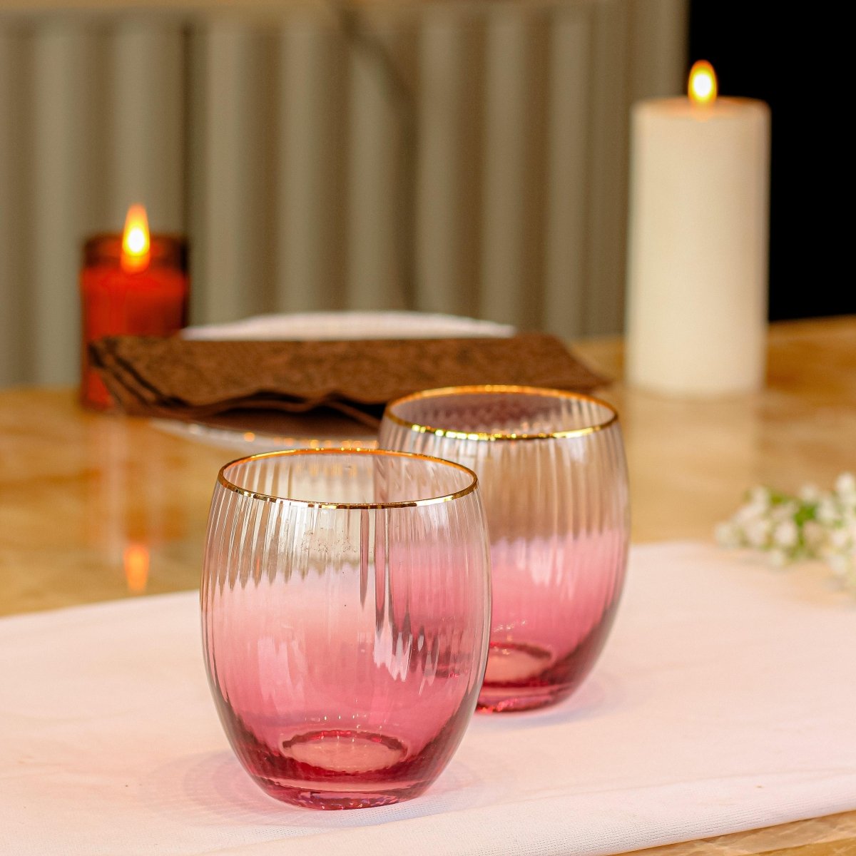 Drinking Glasses Lust Set Of 4 Water Glasses - Daamaira Home and Living Ltd