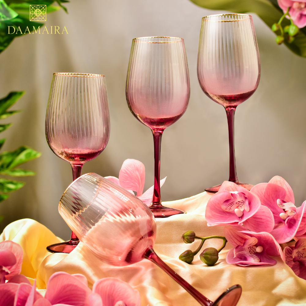 Drinking Glasses Lust Set Of 4 Wine Glasses - Daamaira Home and Living Ltd