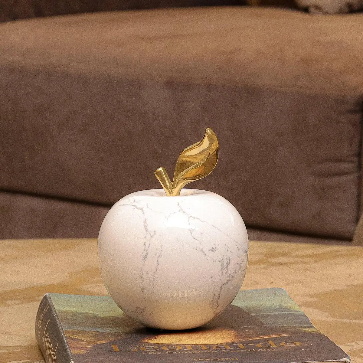 Decor Objects Marble Apple Decor Object Large - Daamaira Home and Living Ltd