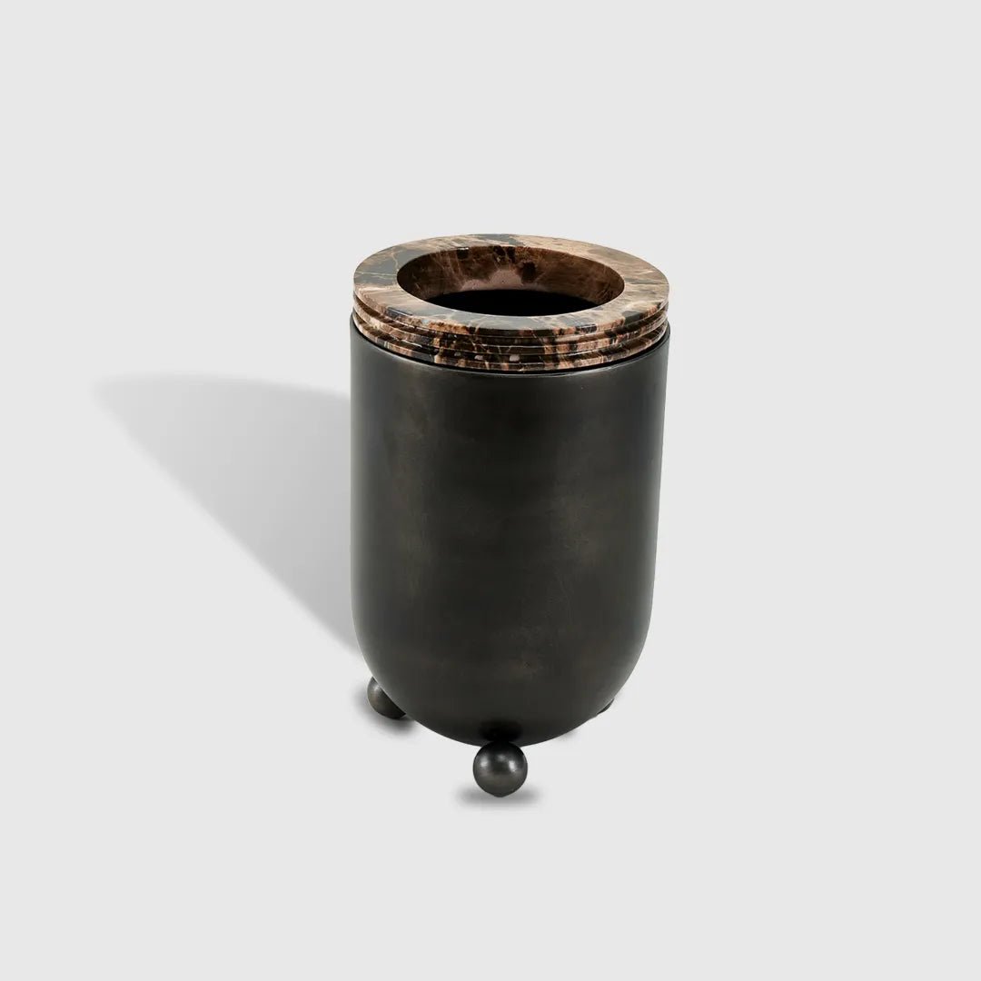 Vases Marble & Brass Tall Luxury Vase - Daamaira Home and Living Ltd