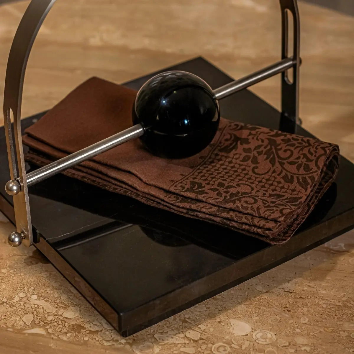 Sculptures & Figurines Marble Loop Napkin Holder - Daamaira Home and Living Ltd