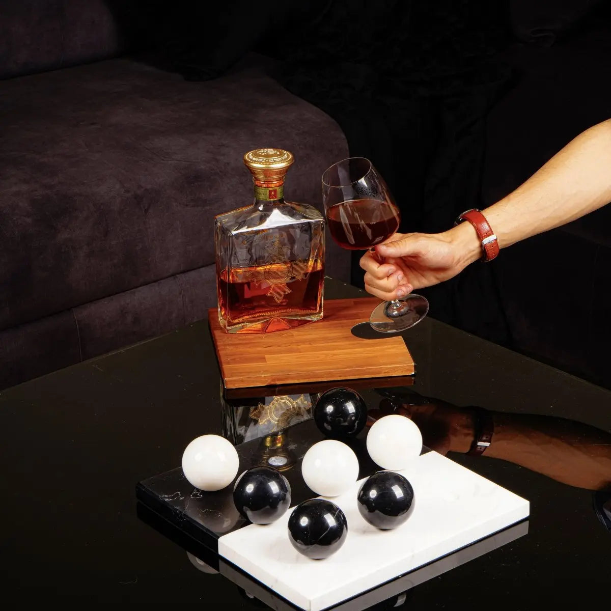 Decor Objects Marble Tic Tac Toe - Daamaira Home and Living Ltd