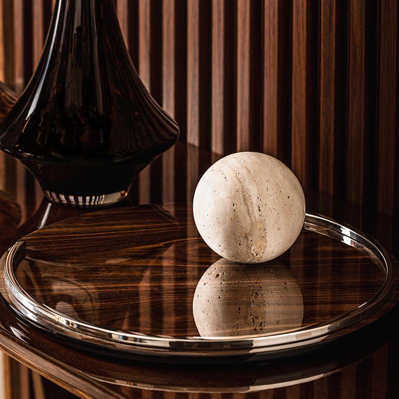 décor Tray Modern Serving/Vanity Round Tray - Daamaira Home and Living Ltd