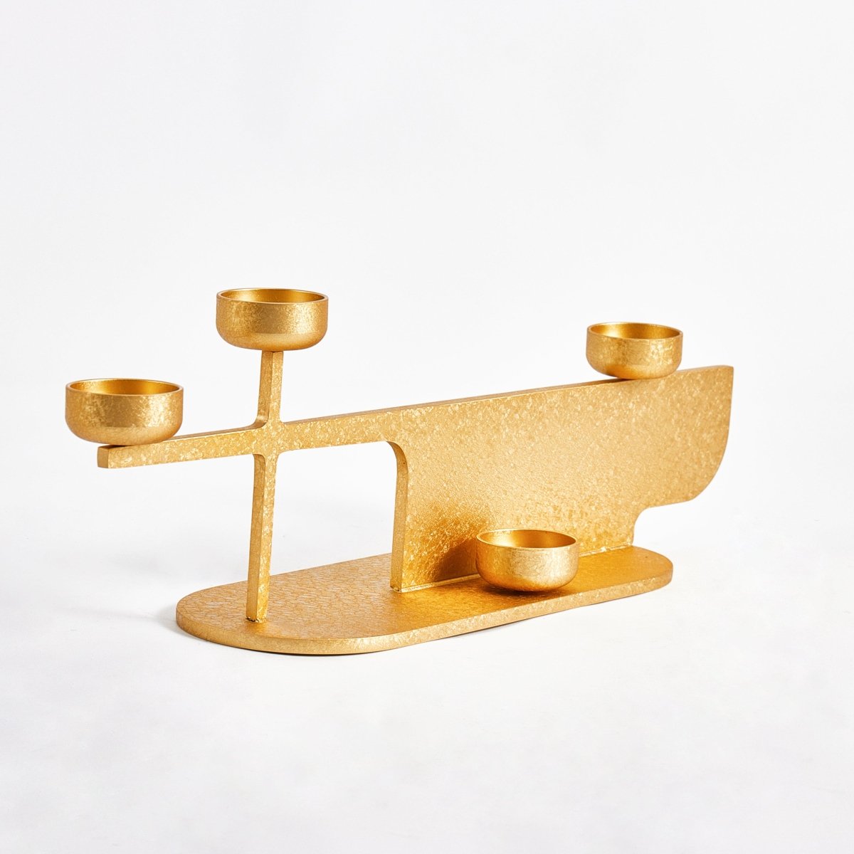 Candle Holders Moonlit Gold Candle Stand - Daamaira Home and Living Ltd