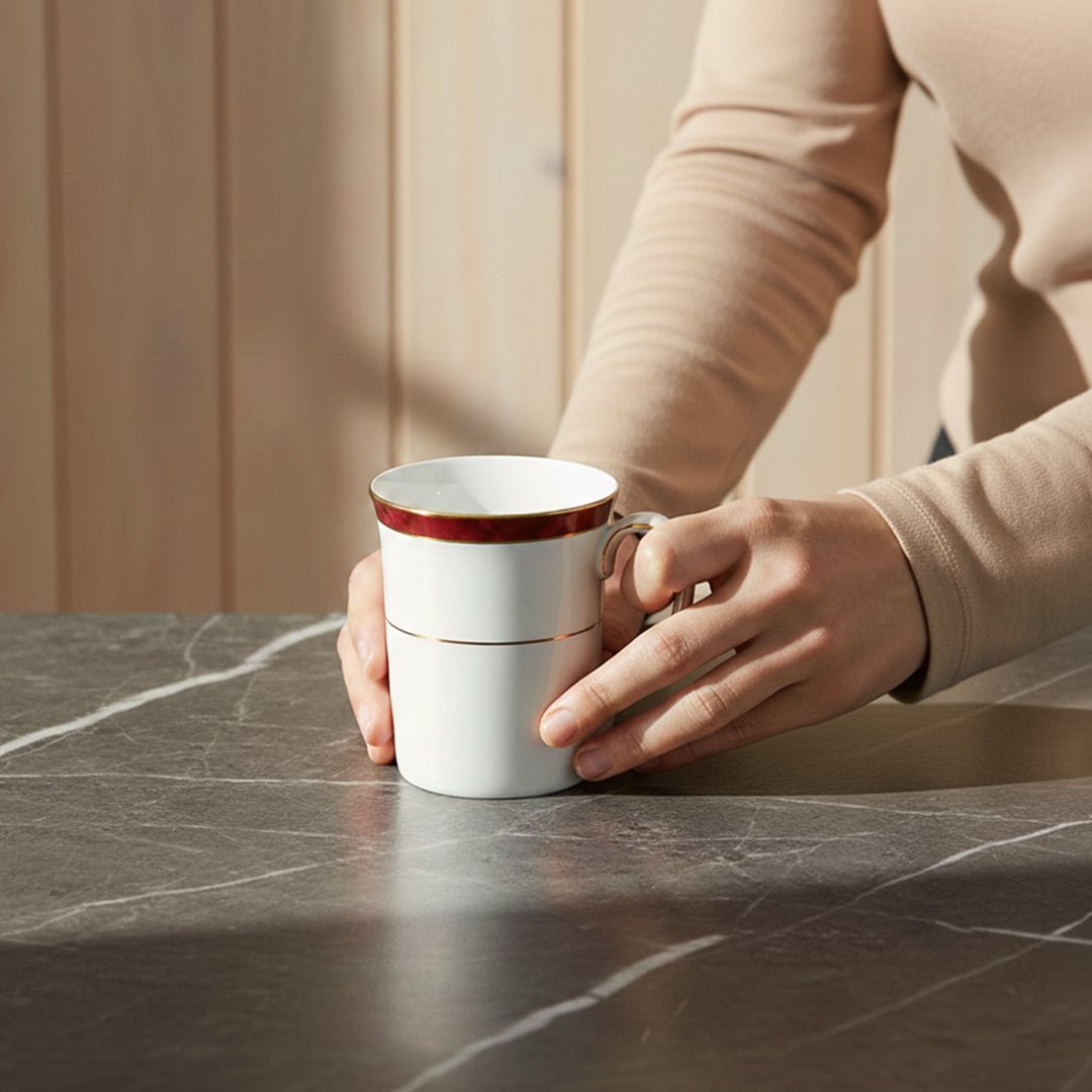 MUGS Noritake MARBLE RED MUG - Daamaira Home and Living Ltd