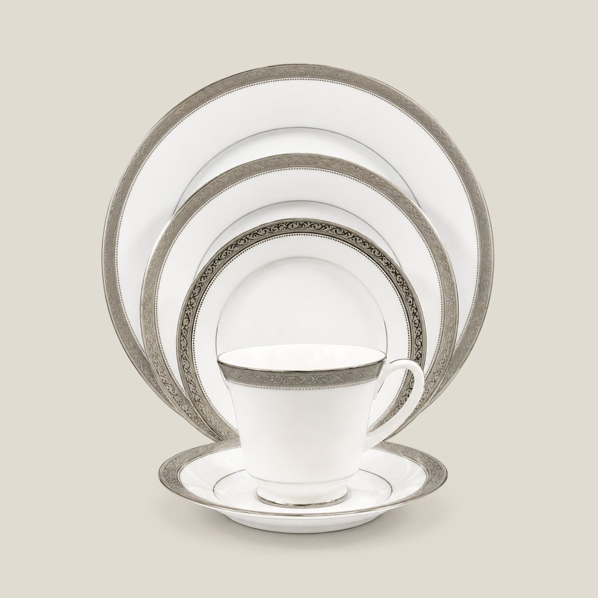dinner set Noritake SIGNATURE PLATINUM 21PC DINNER SET - Daamaira Home and Living Ltd