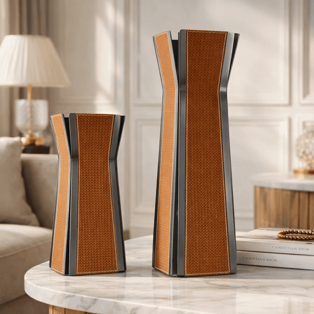 Vases Orange Nordic Flower Vase Large - Daamaira Home and Living Ltd