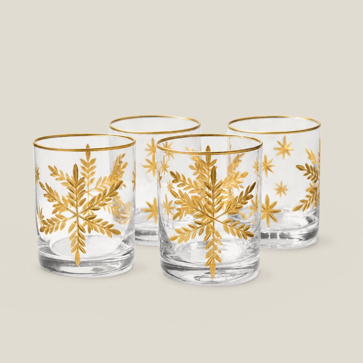 Drinking Glasses Paris Set Of 4 Scotch Glasses - Daamaira Home and Living Ltd