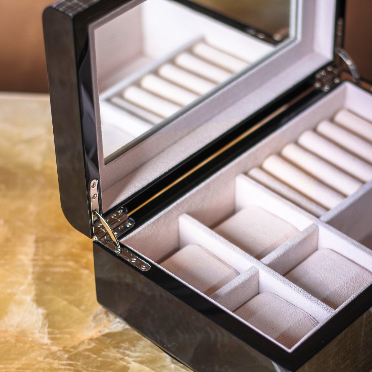 Storage Box Radiance Time Piece/Jewel Box With Lock - Daamaira Home and Living Ltd