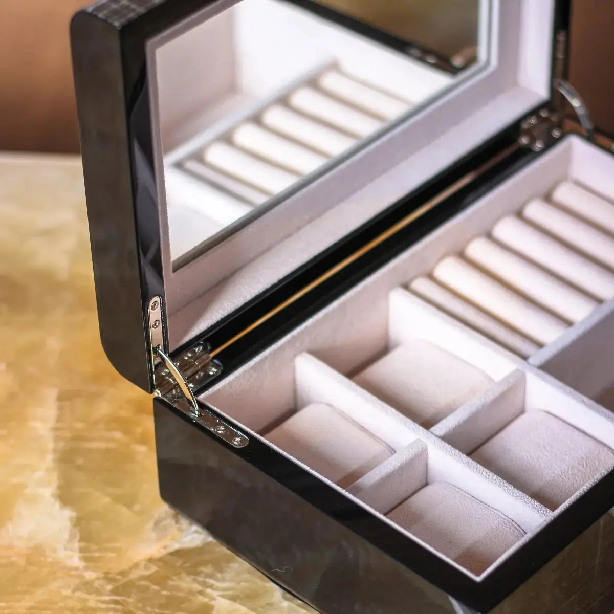 Storage Box Radiance Time Piece/Jewel Box With Lock - Daamaira Home and Living Ltd