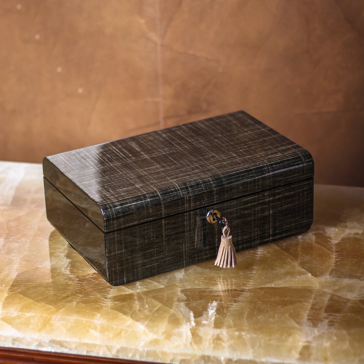 Storage Box Radiance Time Piece/Jewel Box With Lock - Daamaira Home and Living Ltd