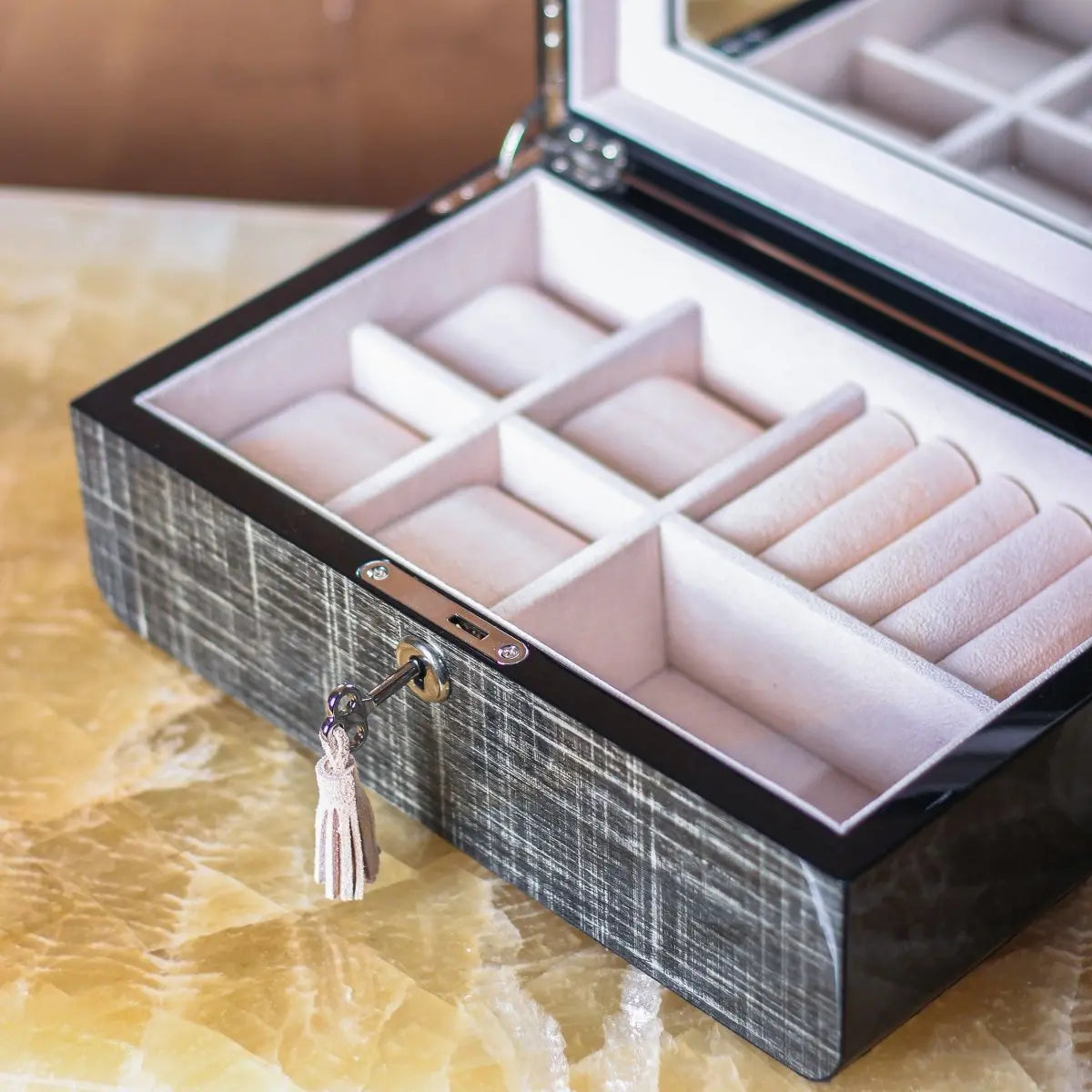 Storage Box Radiance Time Piece/Jewel Box With Lock - Daamaira Home and Living Ltd