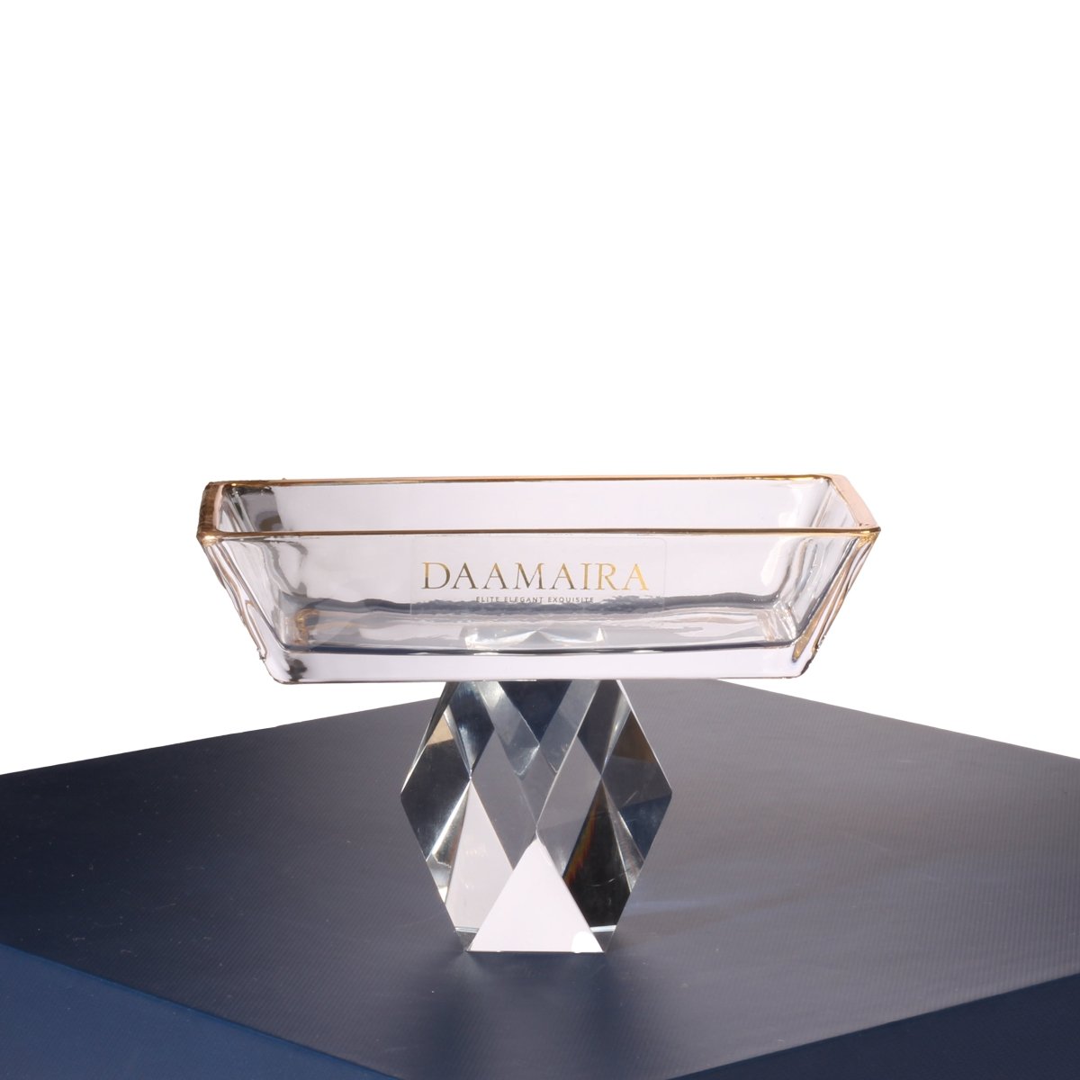 Dessert Plates Rectangle Crystal Dessert Bowl - Set of 6 - Daamaira Home and Living Ltd