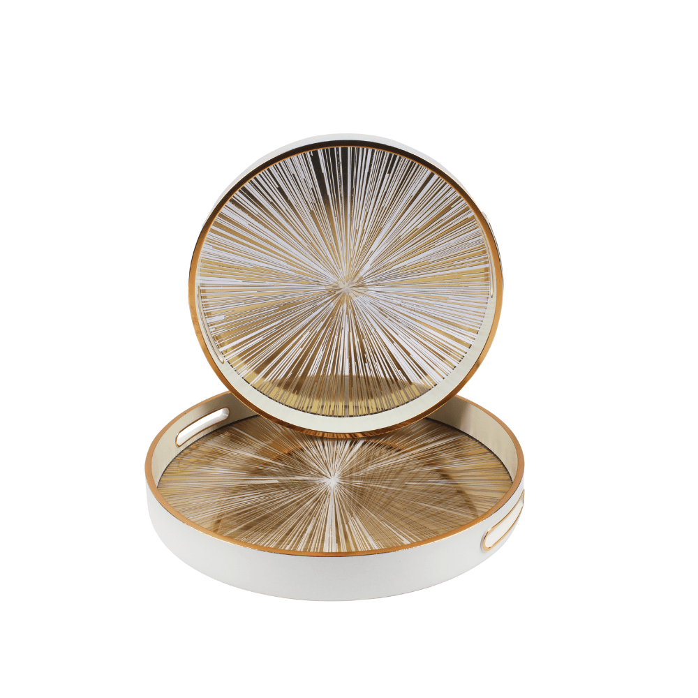 Serving Tray Rising Sun Serving Tray - Set Of 2 - Daamaira Home and Living Ltd