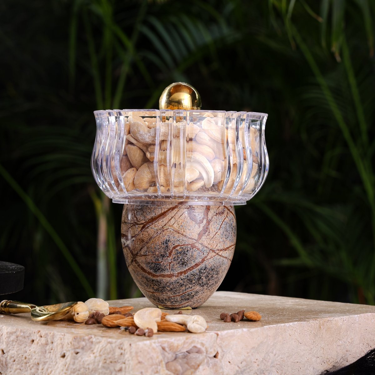 Sculptures & Figurines Royal Marble Nut Bowl - Brown - Daamaira Home and Living Ltd