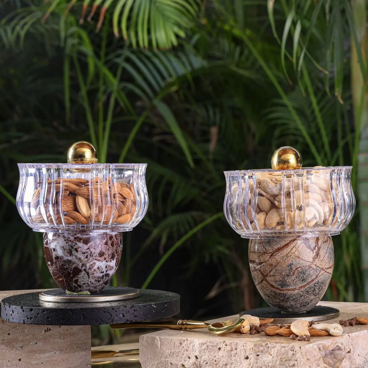 Sculptures & Figurines Royal Marble Nut Bowl - Wine - Daamaira Home and Living Ltd