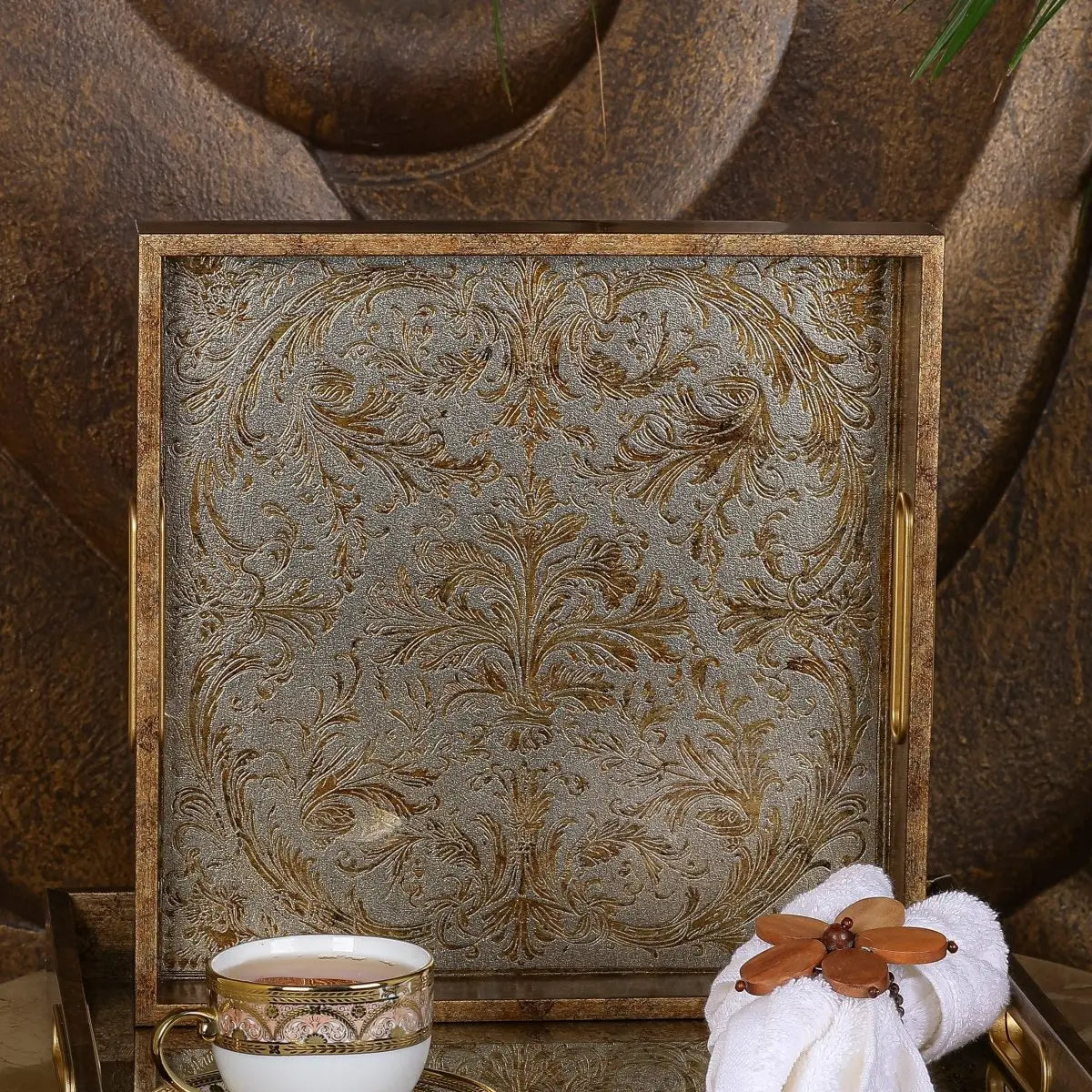 Serving Tray Royal Serving/Vanity - Set Of 2 - Daamaira Home and Living Ltd