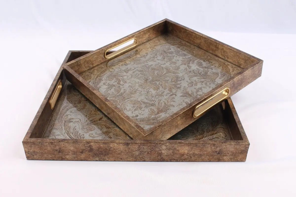 Serving Tray Royal Serving/Vanity - Set Of 2 - Daamaira Home and Living Ltd