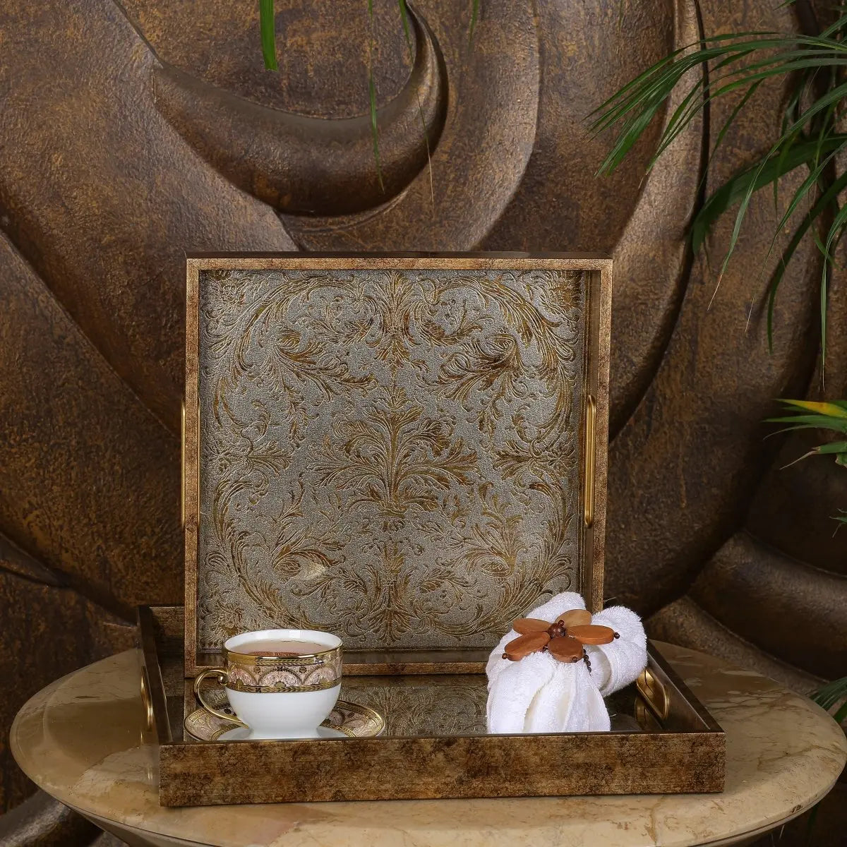 Serving Tray Royal Serving/Vanity - Set Of 2 - Daamaira Home and Living Ltd