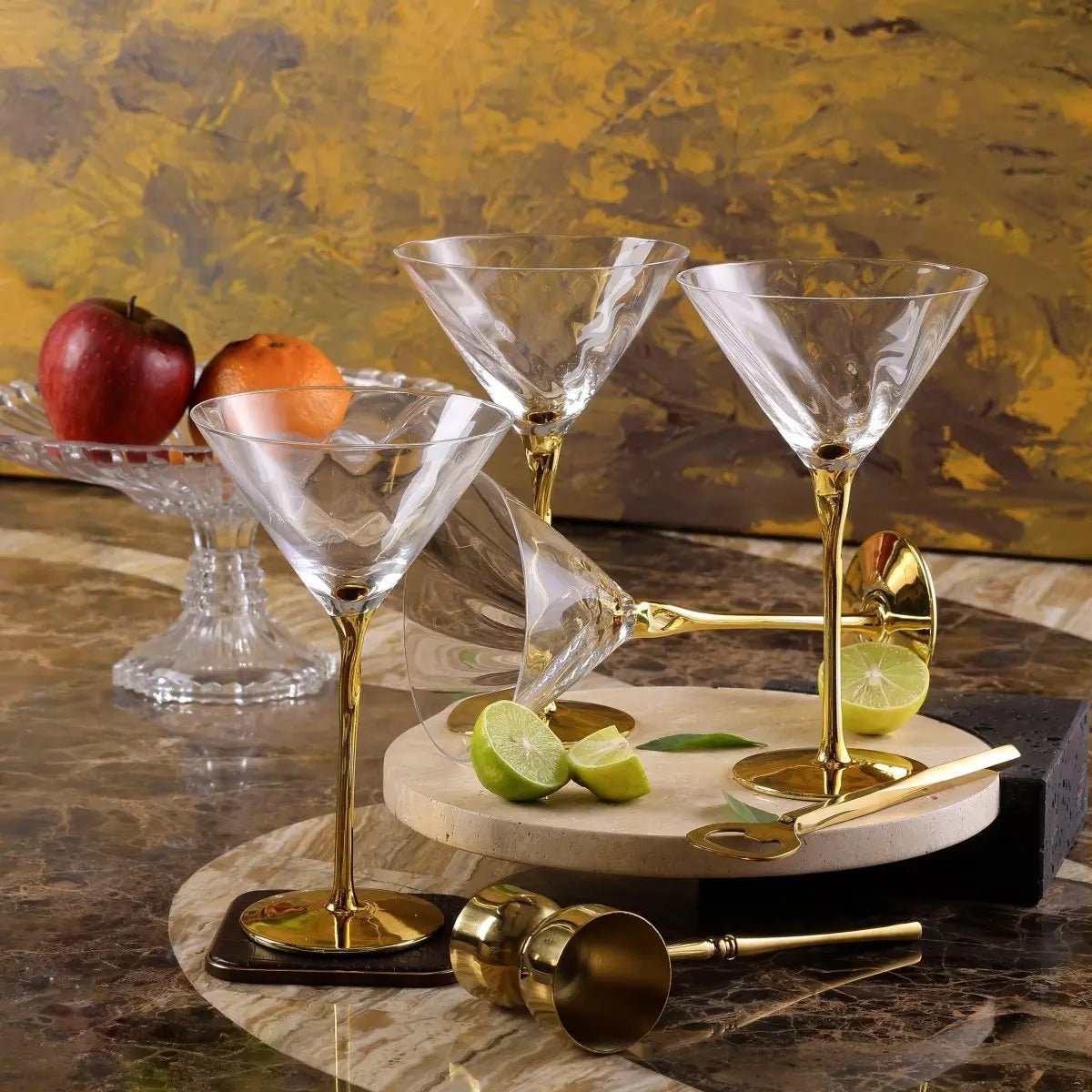 Drinking Glasses Royale Set Of 4 Martini Glasses - Daamaira Home and Living Ltd