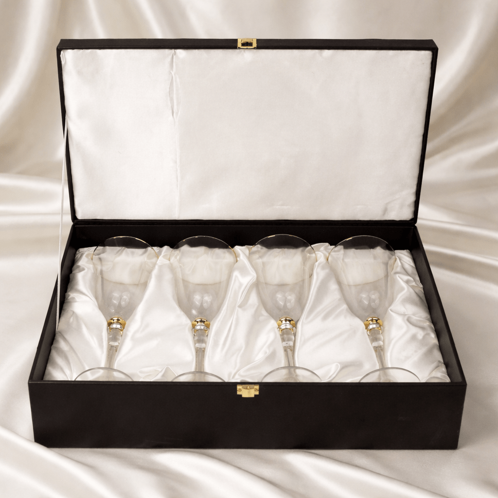 Drinking Glasses Royale Set Of 4 Wine Glasses with Gift Box - Daamaira Home and Living Ltd