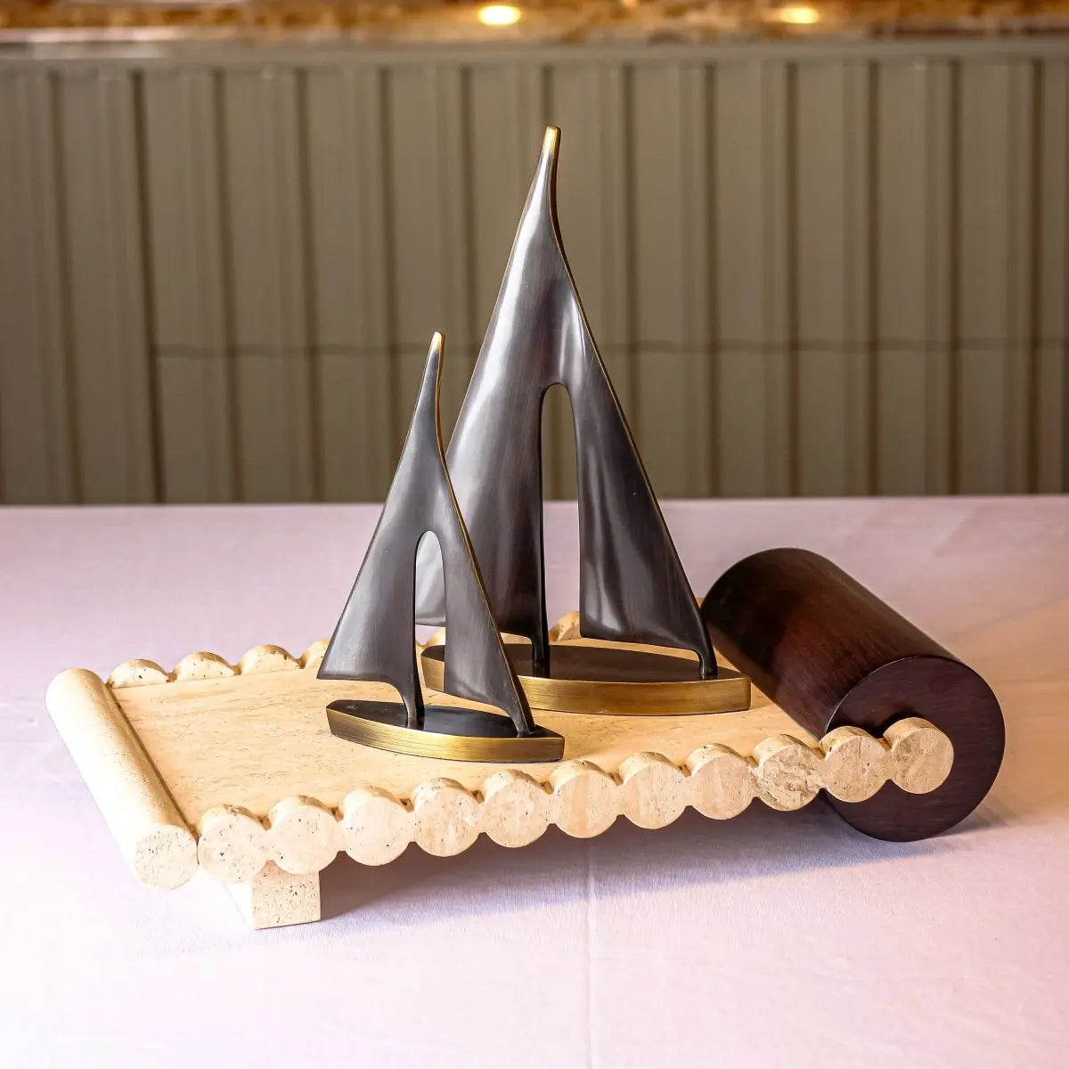 Decor Objects Sailing Boat Sculpture - Large - Daamaira Home and Living Ltd