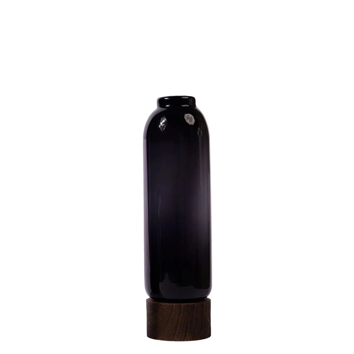 Vases Saint Flower Vase With Wooden Base - Daamaira Home and Living Ltd