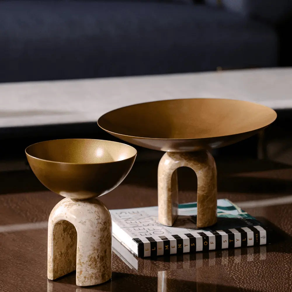 Serving Bowls Sicilia Bronze Metal Bowl - Large - Daamaira Home and Living Ltd