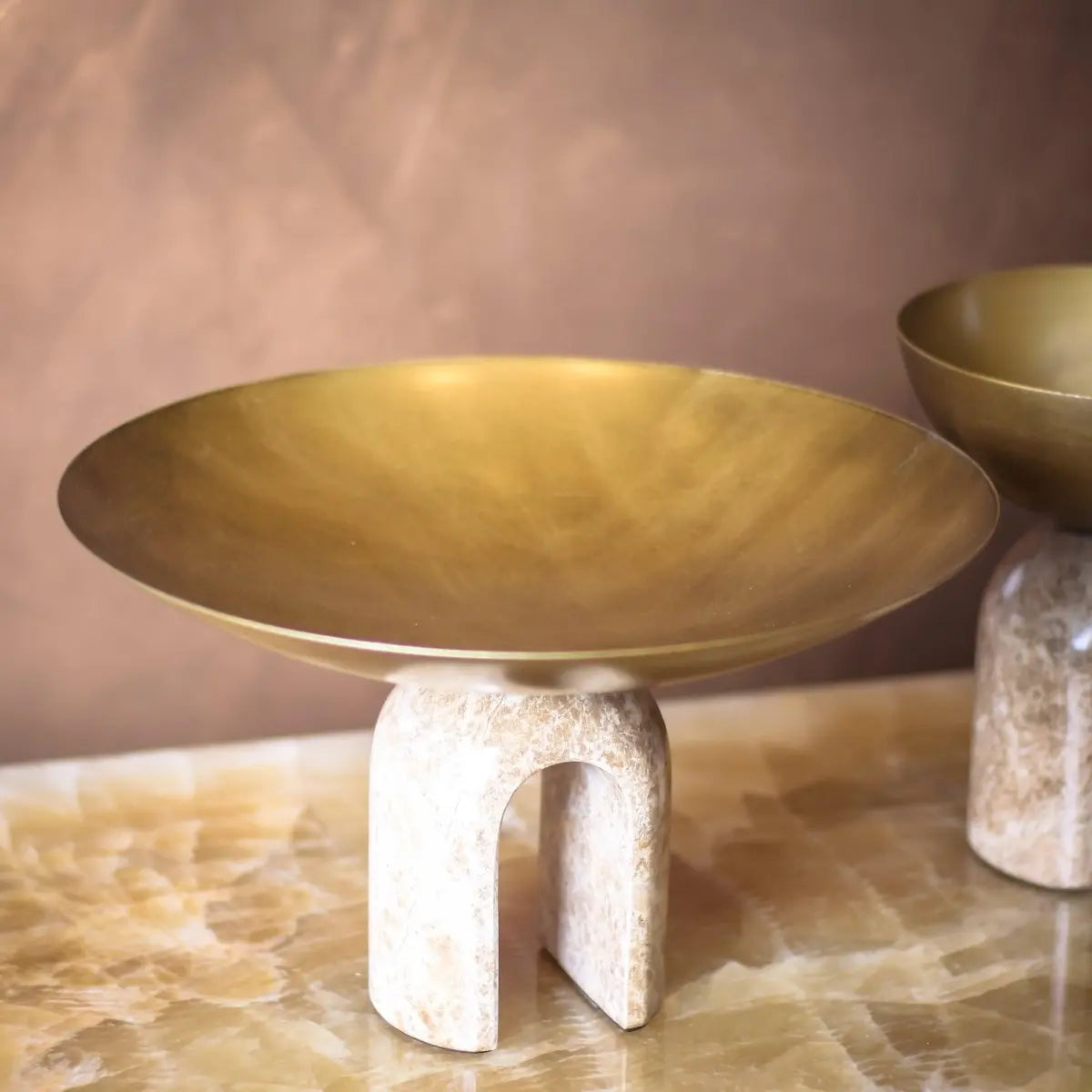 Serving Bowls Sicilia Bronze Metal Bowl - Large - Daamaira Home and Living Ltd