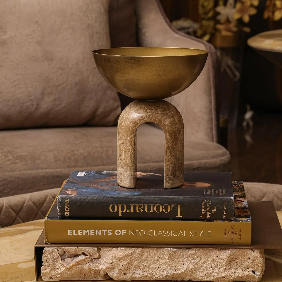 Serving Bowls Sicilia Bronze Metal Bowl - Small - Daamaira Home and Living Ltd