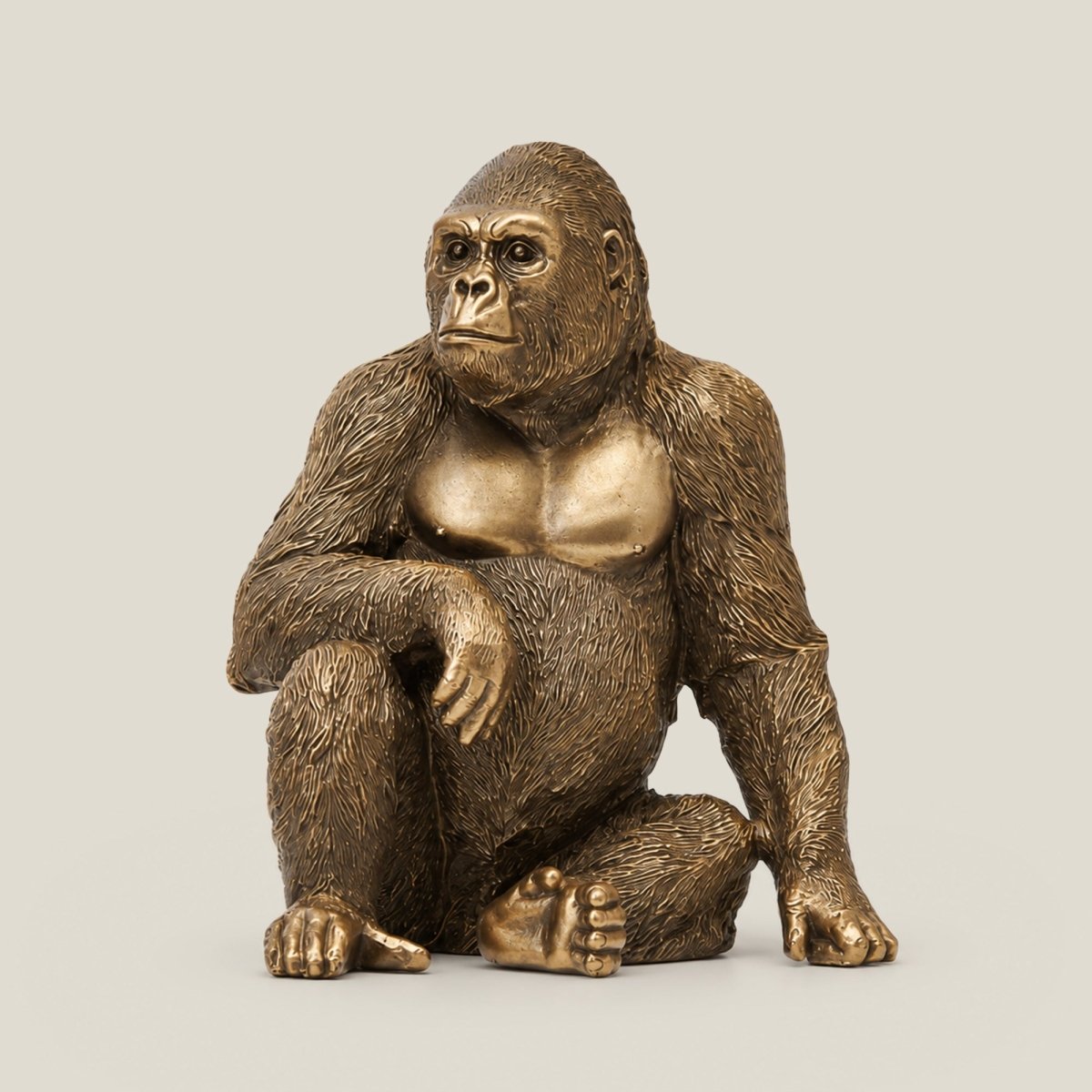 Sculptures & Figurines Sitting Gorilla - Daamaira Home and Living Ltd
