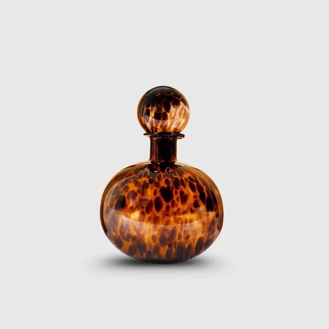 Vases Smoked Egyptian Round Flower Vase with Lid - Daamaira Home and Living Ltd